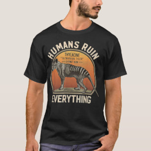 Tasmaanse tijger thylacine Australische uitgestorv T-shirt