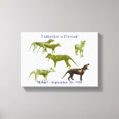 Tasmaanse tijger thylacine canvas Print (Voorkant)