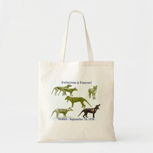 Tasmaanse tijger Thylacine Canvas tas (Voorkant)