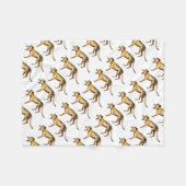 Tasmaanse tijger, Thylacine Fleece Deken (Voorkant (Horizontaal))