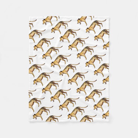 Tasmaanse tijger, Thylacine Fleece Deken (Voorkant)