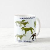 Tasmaanse tijger Thylacine-Mok Koffiemok (Voorkant rechts)