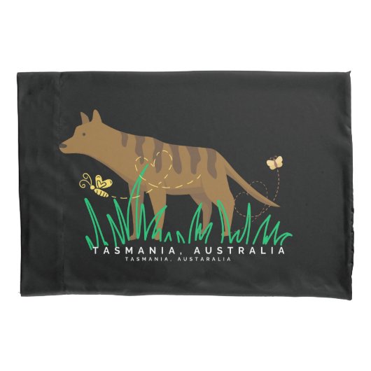 Tasmaanse tijger tussen het gras kussensloop (Voorkant)