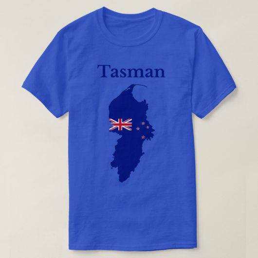 Tasman District Kaart Nieuw-Zeeland T-shirt (Design voorkant)