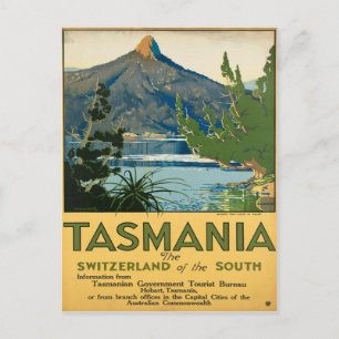 Tasmania Australia Vintage Poster Briefkaart