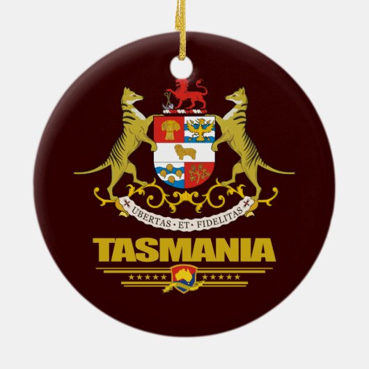 Tasmania COA Keramisch Ornament (Achterkant)