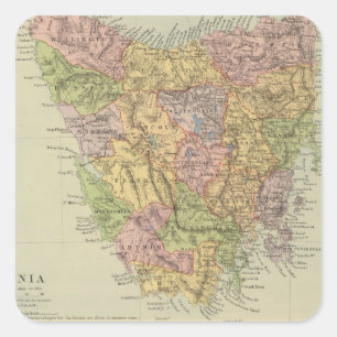 Tasmania, Fiji Vierkante Sticker