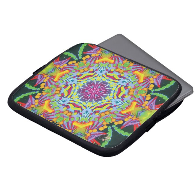 Tasmania Kaleidoscoop laptophoes Laptop Sleeve (Voorkant top)