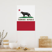 Tasmania Republic Tasmaanse duivelse vlag Poster (Keuken)