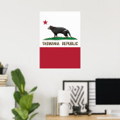 Tasmania Republic Tasmaanse duivelse vlag Poster (Thuiskantoor)