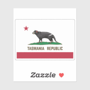 Tasmania Republic Tasmaanse duivelse vlag Sticker