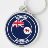 Tasmania Round Emblem Sleutelhanger (Voorkant)