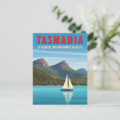Tasmania Sailboat Australia Travel Briefkaart (Staand voorkant)