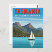Tasmania Sailboat Australia Travel Briefkaart (Voorkant / Achterkant)