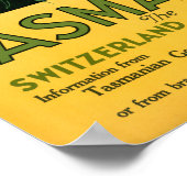 Tasmania Vintage Travel Poster teruggezet (Hoek)