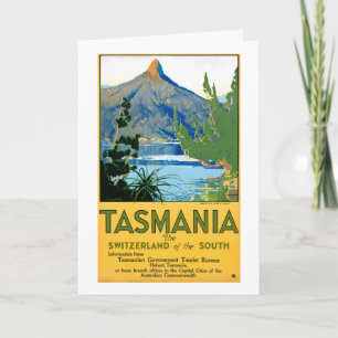Tasmania Vintage Travel Poster teruggezet Feestdagen Kaart