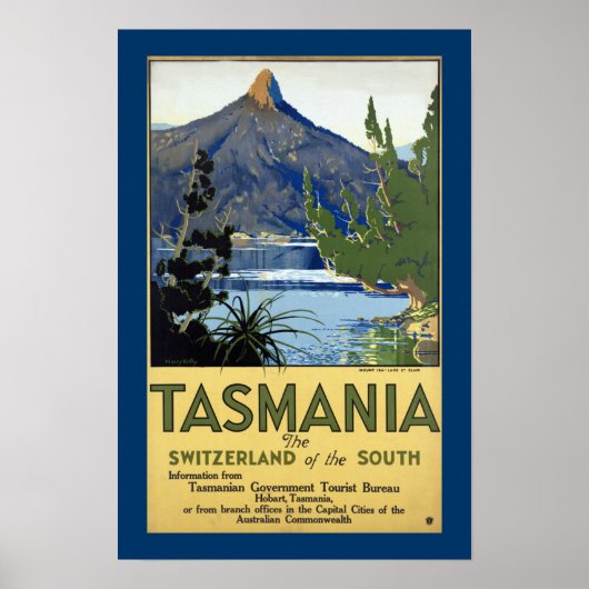 Tasmania ~ Zwitserland van het Zuiden Poster (Voorkant)
