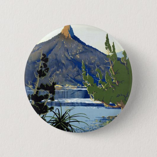 Tasmania ~ Zwitserland van het Zuiden Ronde Button 5,7 Cm (Voorkant)