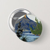 Tasmania ~ Zwitserland van het Zuiden Ronde Button 5,7 Cm (Voorkant /achterkant)