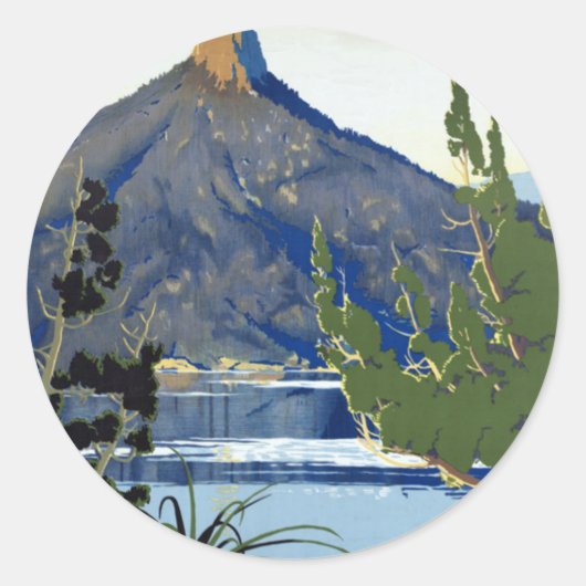 Tasmania ~ Zwitserland van het Zuiden Ronde Sticker (Voorkant)