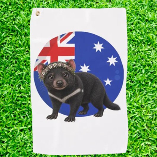 Tasmanian Devil geïnspireerde golfcollectie Golfhanddoek