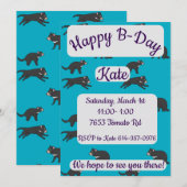 Tasmanian Devil Happy Birthday Kaart (Voorkant / Achterkant)