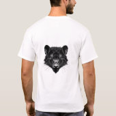 Tasmanian Devil Head Zwart-wit T-shirt (Achterkant)