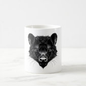 Tasmanian Devil Head Zwart-wit T-shirt Koffiemok (Center)