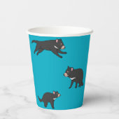 Tasmanian Devil Papieren Bekers (Achterkant)