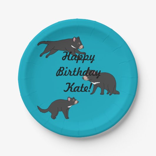 Tasmanian Devil Papieren Bordje (Voorkant)