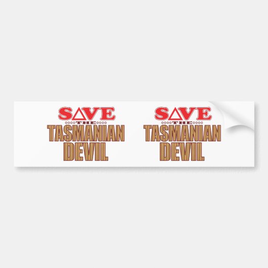 Tasmanian Devil Redding Bumpersticker (Voorkant)