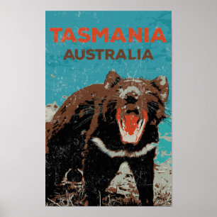Tasmanian Devil, Tasmania Island, Australië Poster
