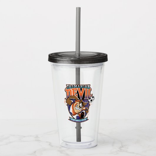 Tasmanian Devil Voetbalclub Logo Acryl Drinkbeker (Voorkant)