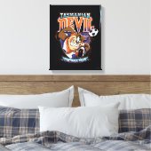 Tasmanian Devil Voetbalclub Logo Canvas Afdruk (Insitu (Slaapkamer))