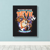 Tasmanian Devil Voetbalclub Logo Canvas Afdruk (Insitu (Houten vloer))