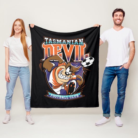 Tasmanian Devil Voetbalclub Logo Fleece Deken (In situ)