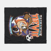 Tasmanian Devil Voetbalclub Logo Fleece Deken (Voorkant (Horizontaal))