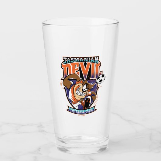 Tasmanian Devil Voetbalclub Logo Glas (Voorkant)
