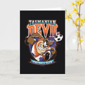 Tasmanian Devil Voetbalclub Logo Kaart (Gele Bloem)