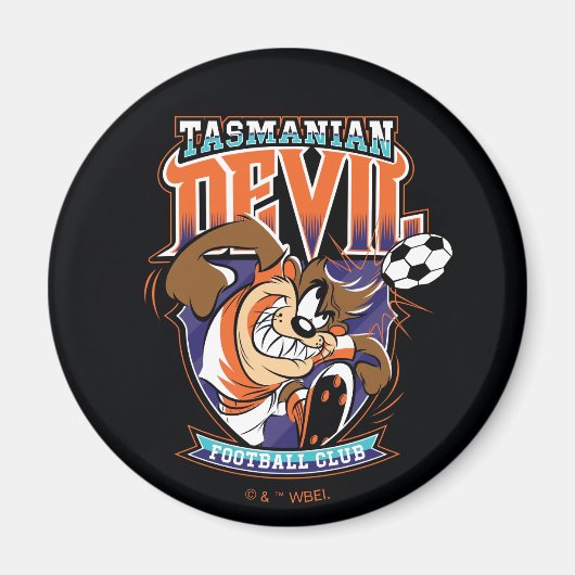 Tasmanian Devil Voetbalclub Logo Magneet (Voorkant)