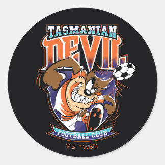 Tasmanian Devil Voetbalclub Logo Ronde Sticker
