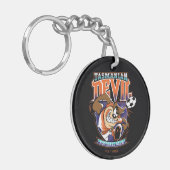 Tasmanian Devil Voetbalclub Logo Sleutelhanger (Voorkant Links)