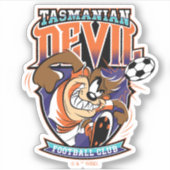 Tasmanian Devil Voetbalclub Logo Sticker (Voorkant)