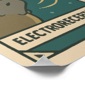 Tasmanian Platypus Splash Retro Art Poster (Hoek)