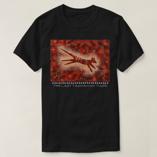 Tasmanian Tiger Cave Art Shirt (Design voorkant)