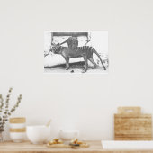 Tasmanian Tiger Poster, Canvas Poster (Keuken)
