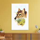 Tasmanian Wolf of Tiger Canvas Afdruk (Insitu (Woonkamer))