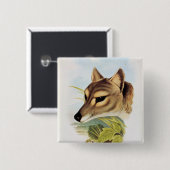 Tasmanian Wolf of Tiger Vierkante Button 5,1 Cm (Voorkant /achterkant)