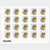 Tasmanian Wolf of Tiger Vierkante Sticker (Vel)
