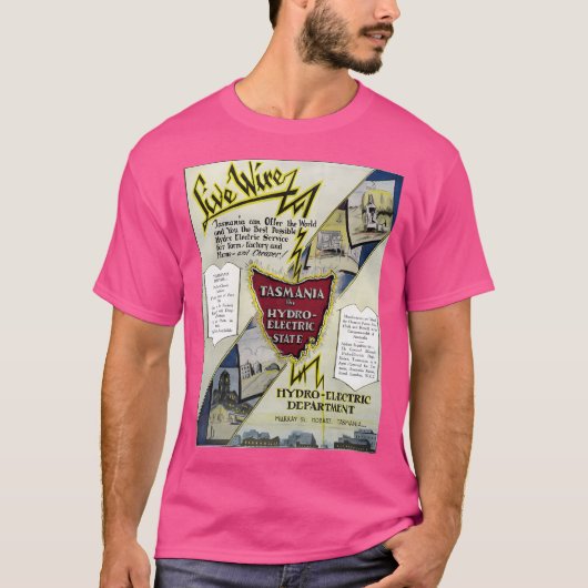 Tasmanië, 1929. Waterkracht uit de bergen bas T-shirt (Voorkant)